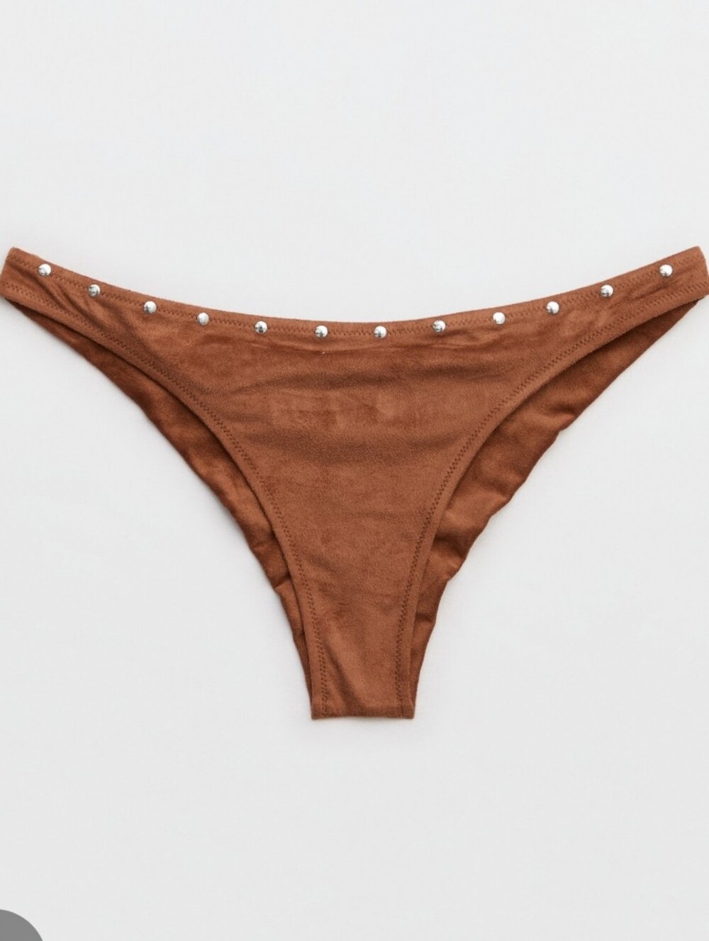 NWT Aerie Happy Cheeks Suede Bikini Bottoms in Horizon - Picture 13 of 14